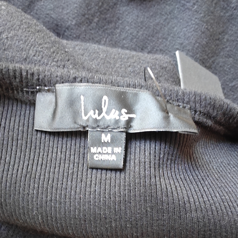 Lulu's Black Ribbed Long Sleeve Sweater - Picture 12 of 13